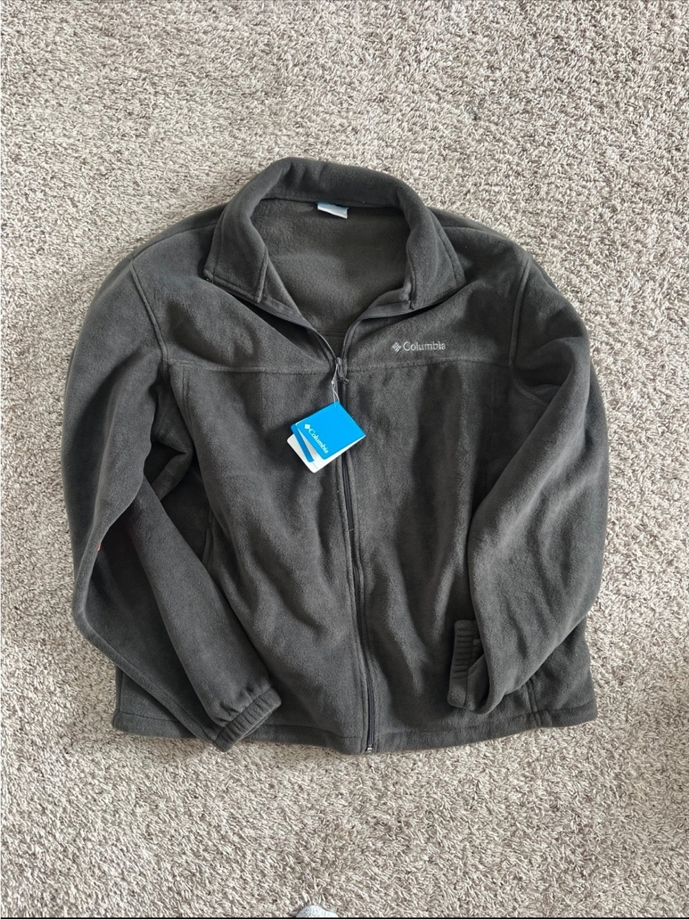 Columbia Dark Gray Zip-Up Fleece Jacket